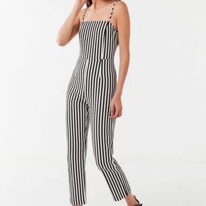 Urban Outfitters Black White Stripe Jumpsuit